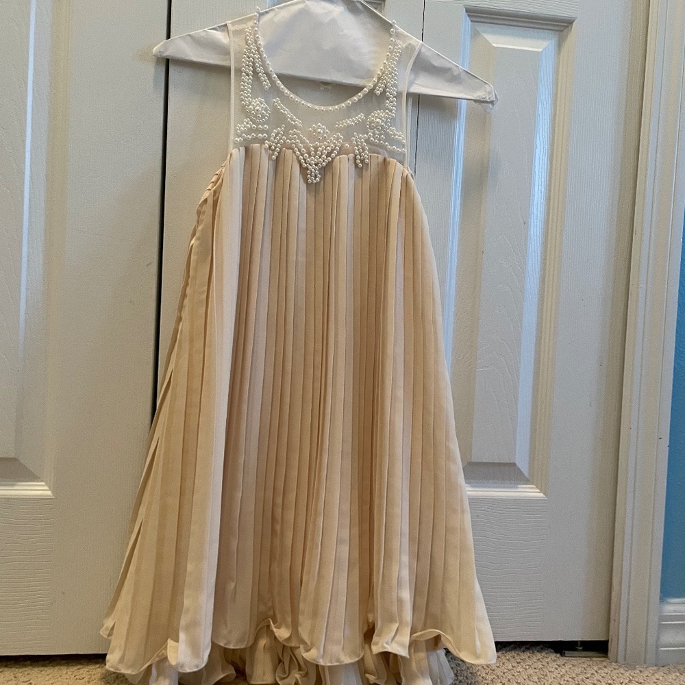 Girls Cinderella Couture Ivory Shift Dress, size 12